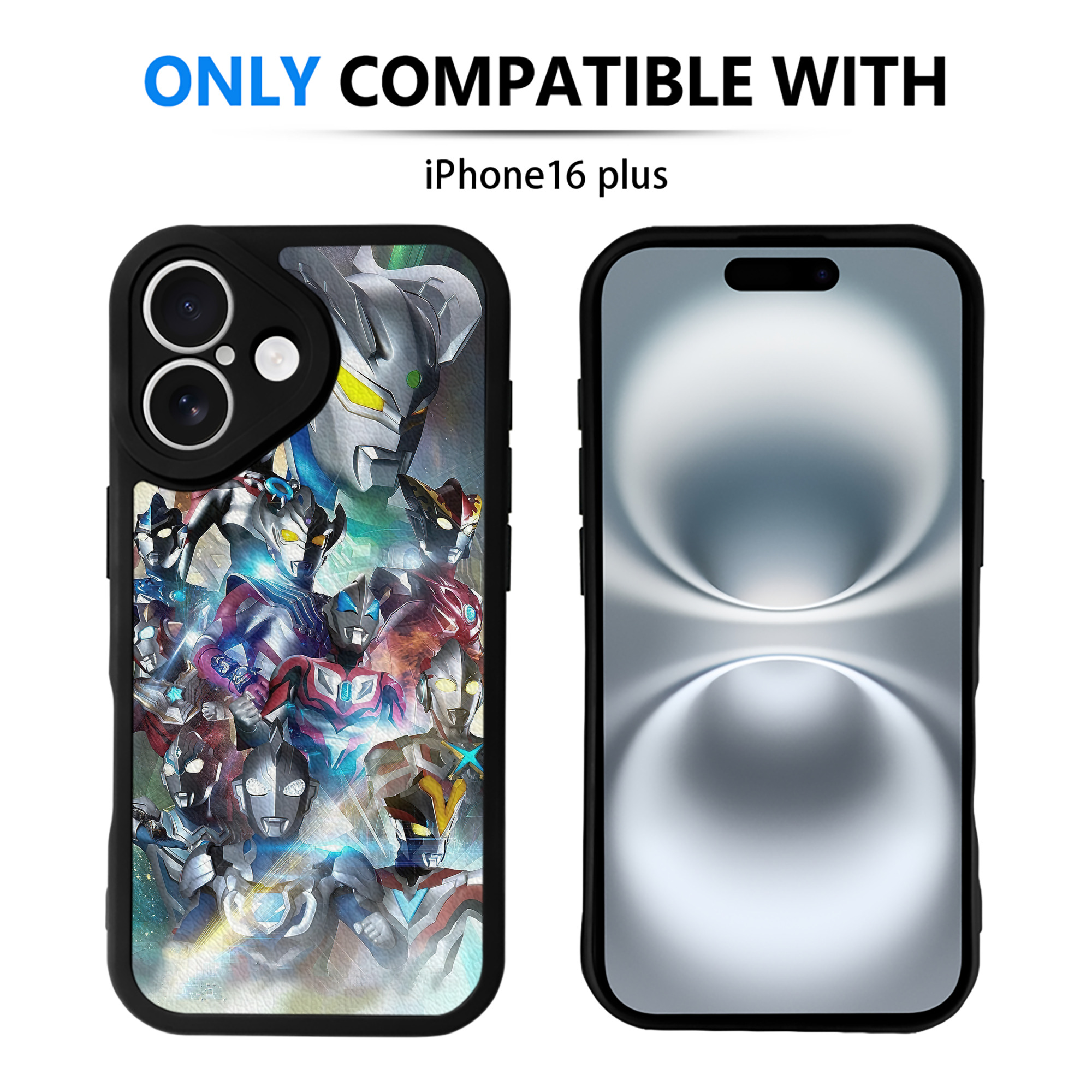 （画像用） ウルトラマン Ultraman 【iPhone 16シリーズ対応】シリコンスマホケース（レザー調） 材質：シリコン
